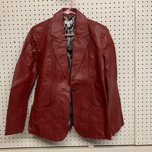 Red Leather Jacket BRAND NEW